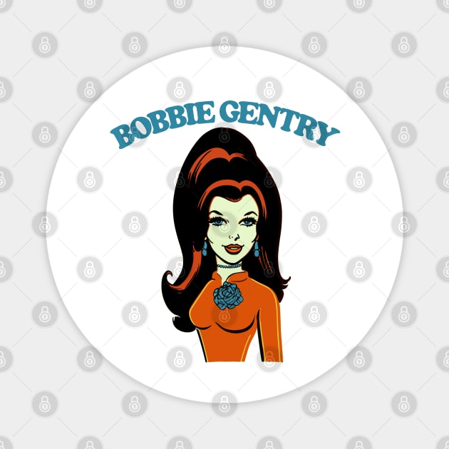 Bobbie Gentry / Retro Style Fan Design Magnet by DankFutura